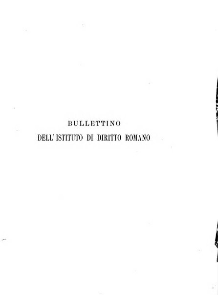 Bullettino dell'Istituto di Diritto romano