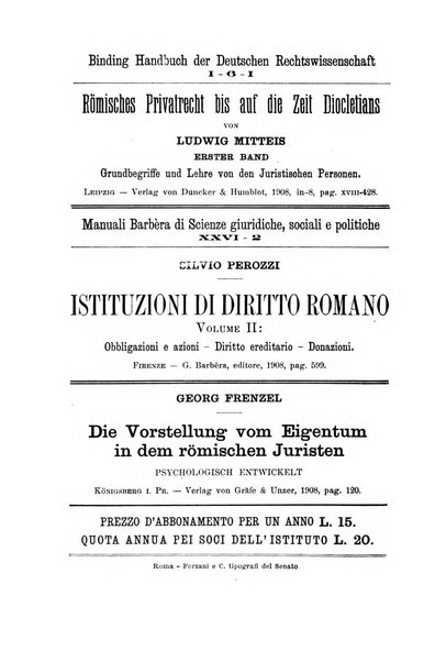 Bullettino dell'Istituto di Diritto romano