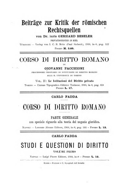 Bullettino dell'Istituto di Diritto romano