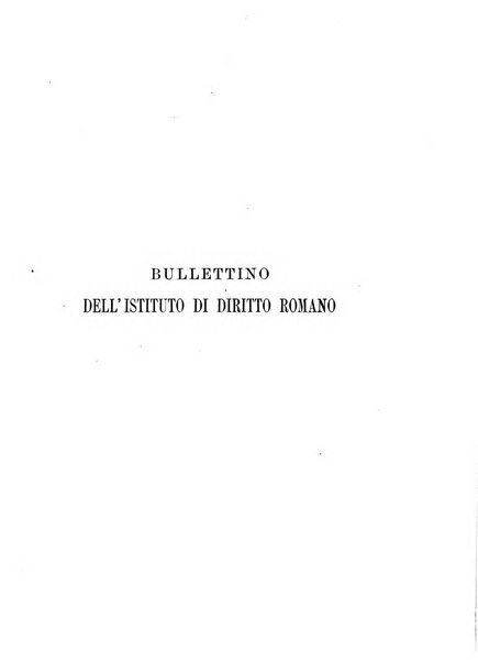 Bullettino dell'Istituto di Diritto romano