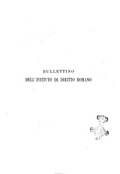 Bullettino dell'Istituto di Diritto romano