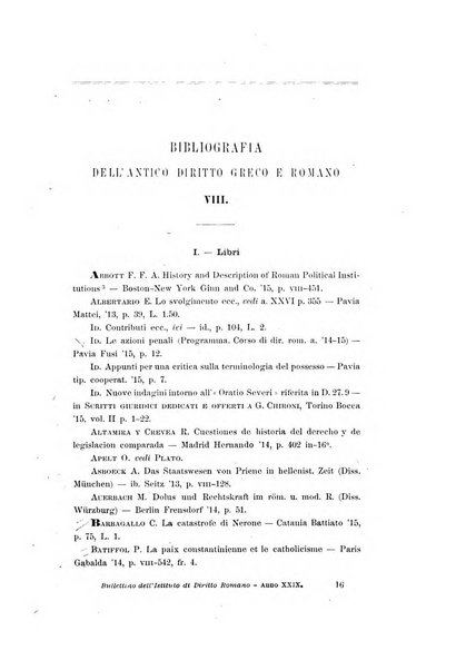 Bullettino dell'Istituto di Diritto romano