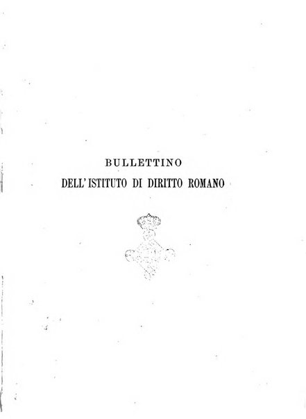 Bullettino dell'Istituto di Diritto romano