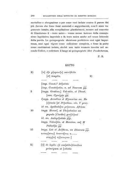 Bullettino dell'Istituto di Diritto romano