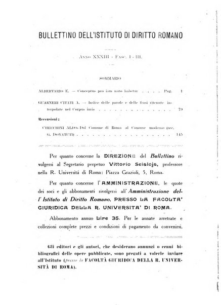 Bullettino dell'Istituto di Diritto romano