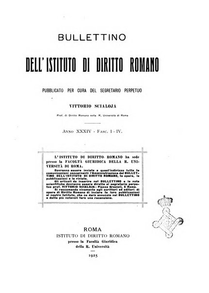 Bullettino dell'Istituto di Diritto romano