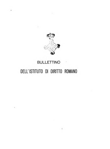 Bullettino dell'Istituto di Diritto romano