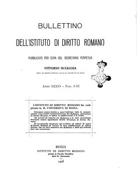 Bullettino dell'Istituto di Diritto romano