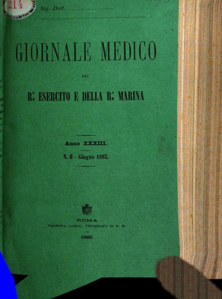 Giornale medico del R. Esercito e della R. Marina