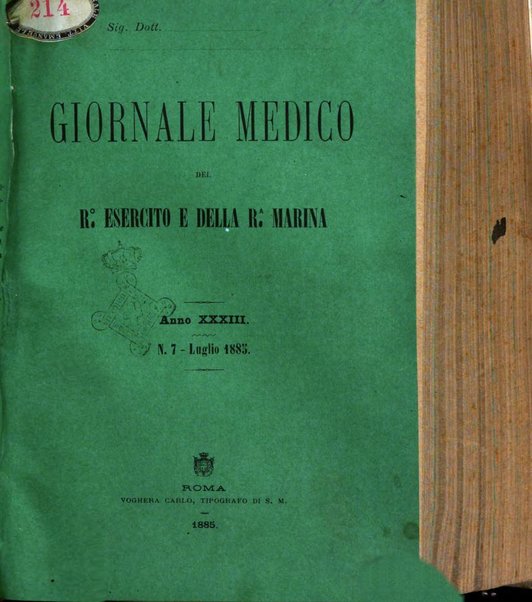 Giornale medico del R. Esercito e della R. Marina