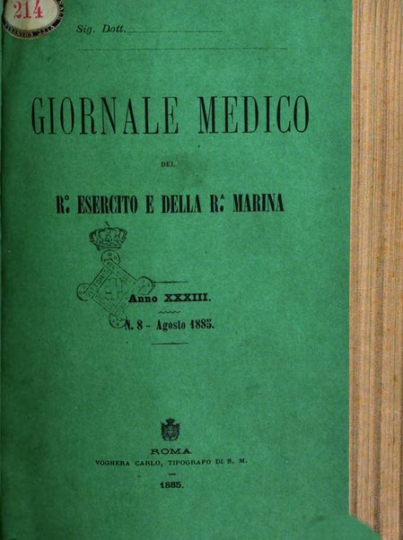 Giornale medico del R. Esercito e della R. Marina