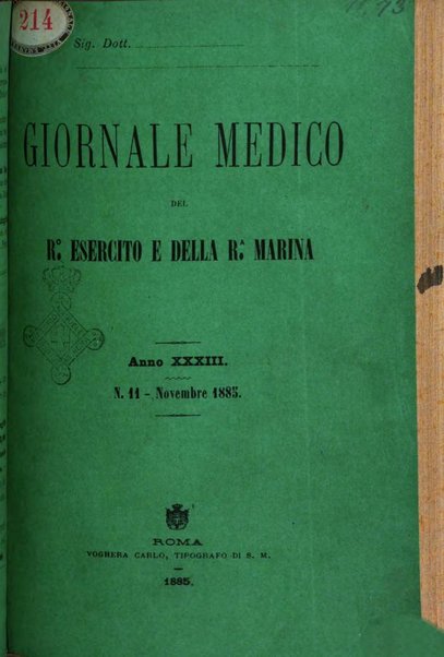 Giornale medico del R. Esercito e della R. Marina