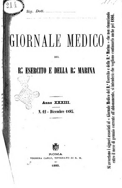 Giornale medico del R. Esercito e della R. Marina