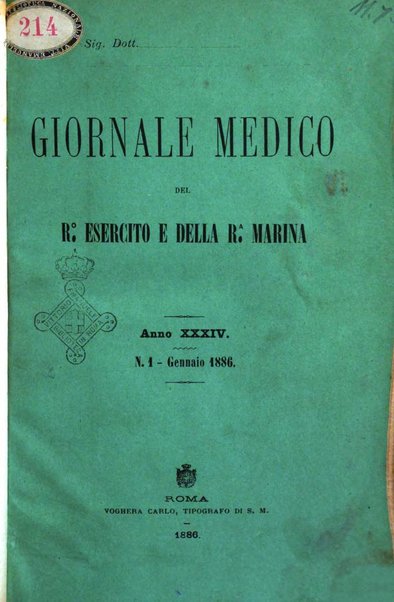 Giornale medico del R. Esercito e della R. Marina