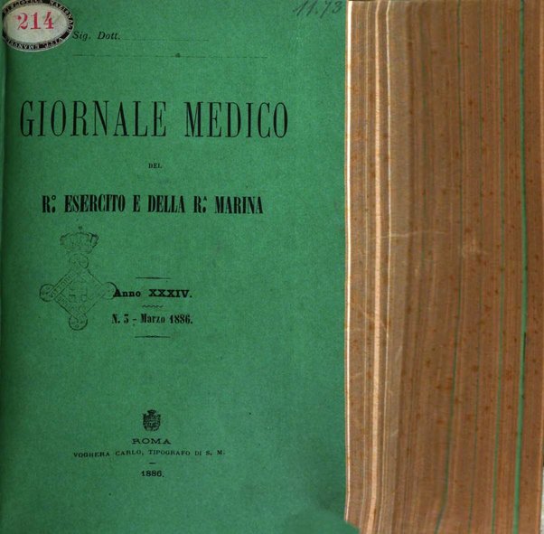 Giornale medico del R. Esercito e della R. Marina