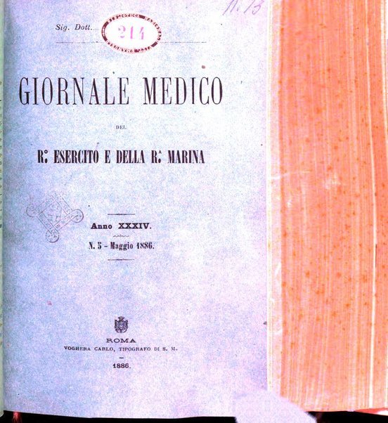 Giornale medico del R. Esercito e della R. Marina