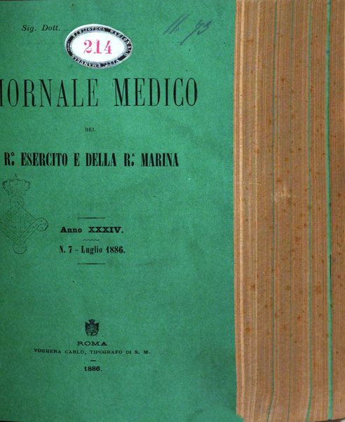 Giornale medico del R. Esercito e della R. Marina