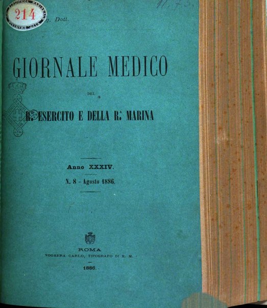 Giornale medico del R. Esercito e della R. Marina