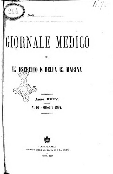 Giornale medico del R. Esercito e della R. Marina