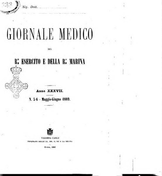 Giornale medico del R. Esercito e della R. Marina