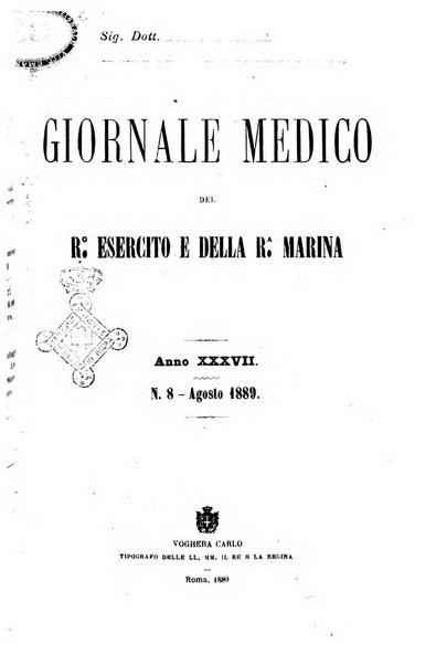 Giornale medico del R. Esercito e della R. Marina