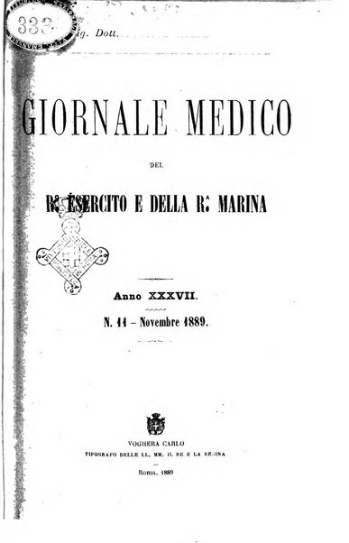 Giornale medico del R. Esercito e della R. Marina