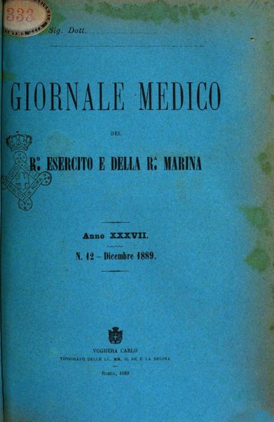 Giornale medico del R. Esercito e della R. Marina