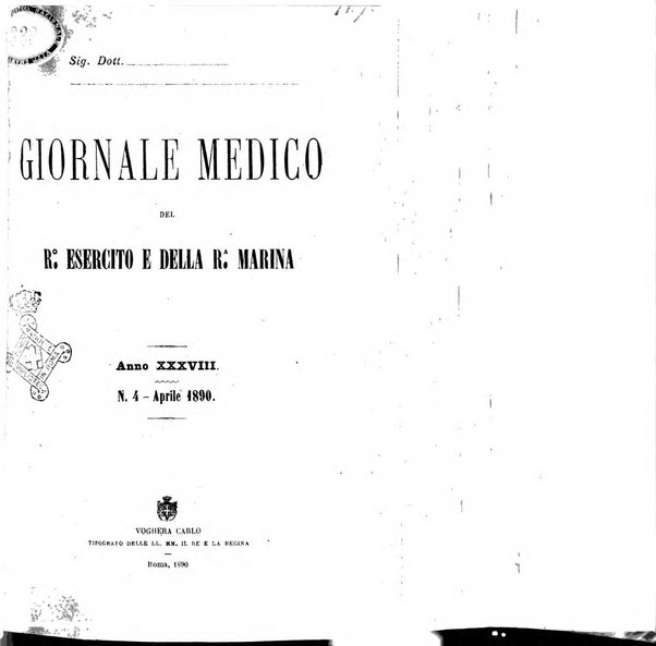 Giornale medico del R. Esercito e della R. Marina