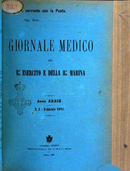 Giornale medico del R. Esercito e della R. Marina