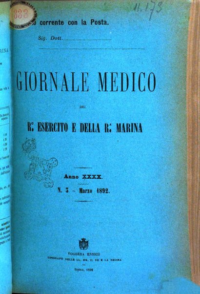 Giornale medico del R. Esercito e della R. Marina