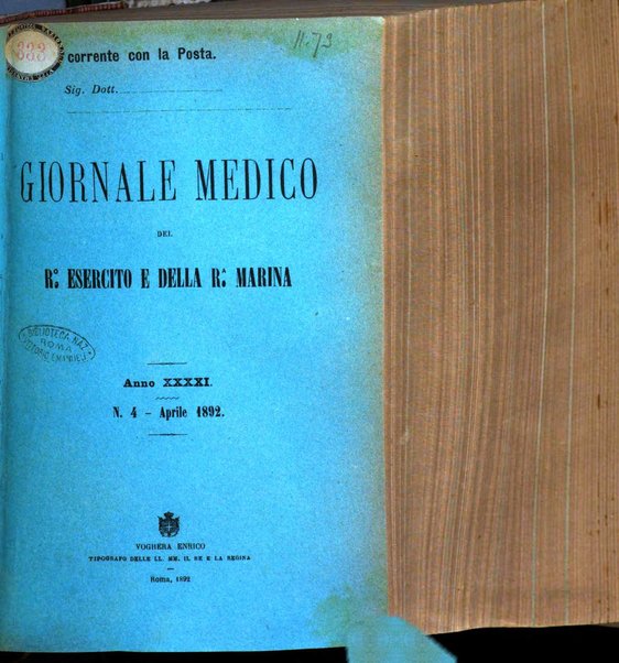 Giornale medico del R. Esercito e della R. Marina