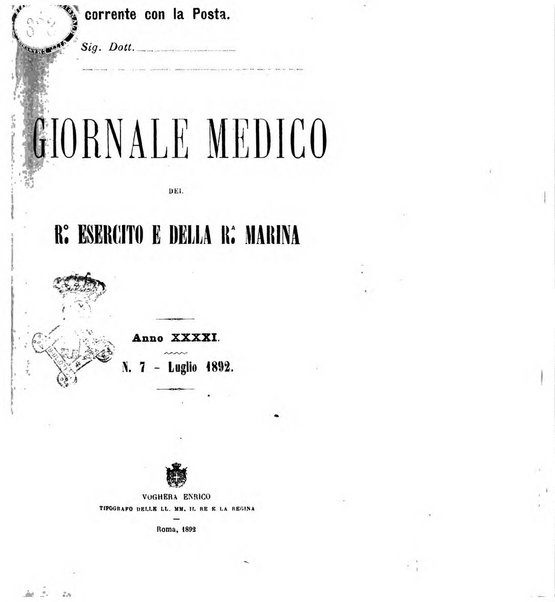 Giornale medico del R. Esercito e della R. Marina