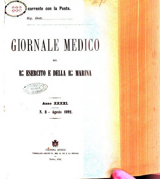 Giornale medico del R. Esercito e della R. Marina