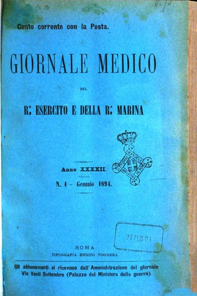 Giornale medico del R. Esercito e della R. Marina