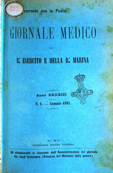 Giornale medico del R. Esercito e della R. Marina