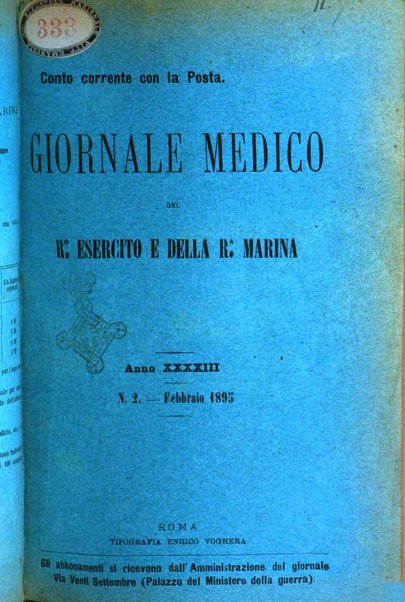 Giornale medico del R. Esercito e della R. Marina