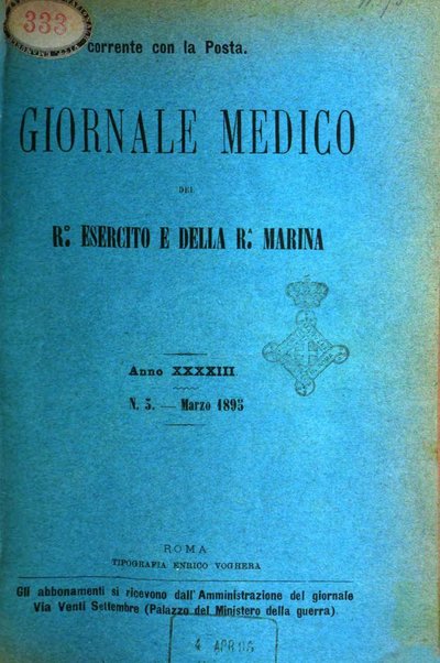 Giornale medico del R. Esercito e della R. Marina