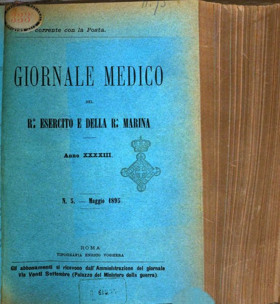 Giornale medico del R. Esercito e della R. Marina