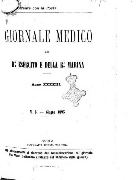 Giornale medico del R. Esercito e della R. Marina