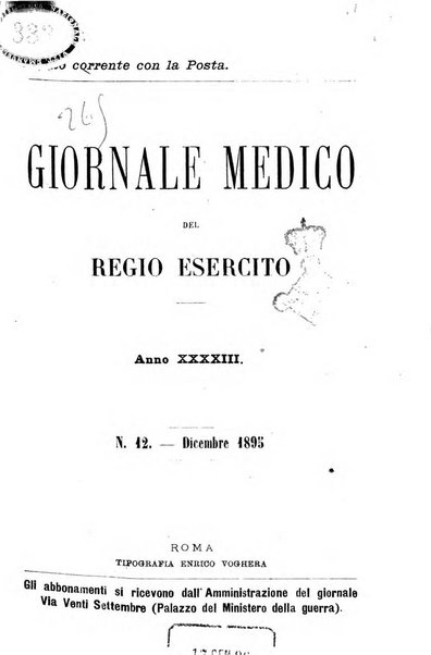 Giornale medico del R. Esercito e della R. Marina