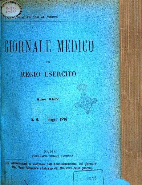 Giornale medico del Regio Esercito