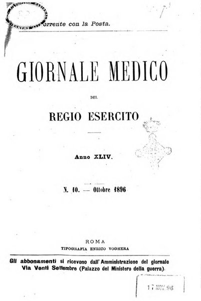 Giornale medico del Regio Esercito