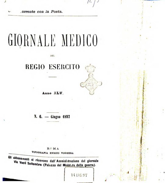 Giornale medico del Regio Esercito