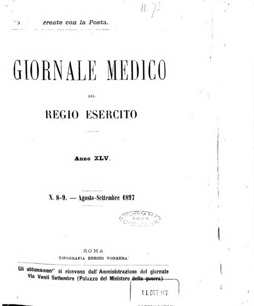 Giornale medico del Regio Esercito