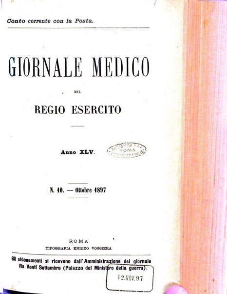 Giornale medico del Regio Esercito