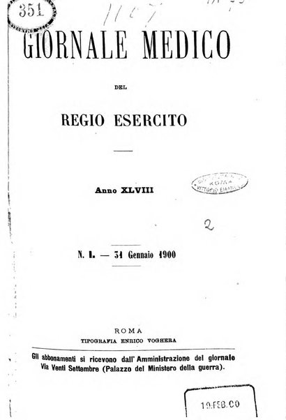 Giornale medico del Regio Esercito