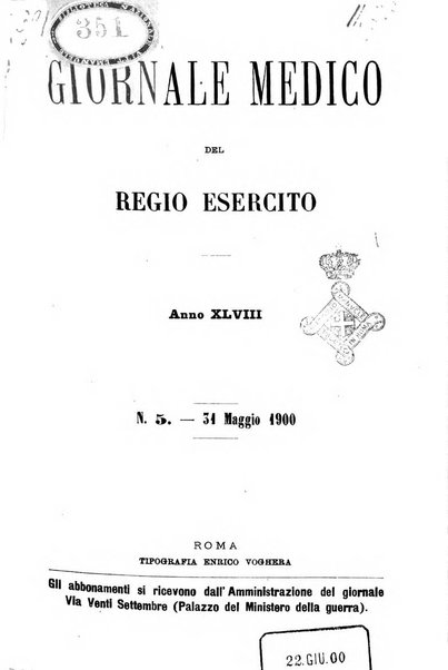 Giornale medico del Regio Esercito