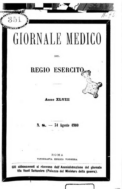 Giornale medico del Regio Esercito