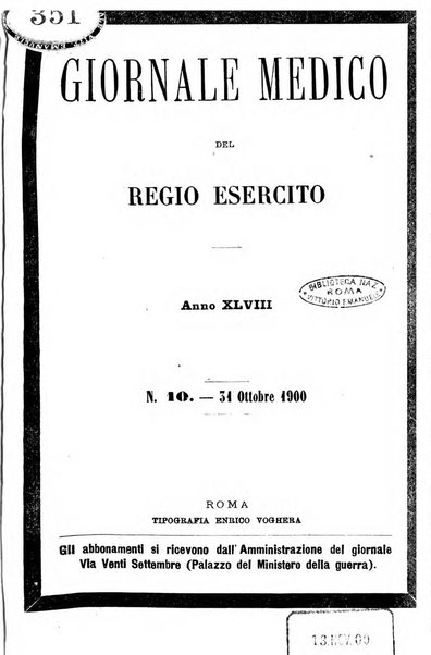 Giornale medico del Regio Esercito