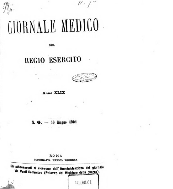 Giornale medico del Regio Esercito